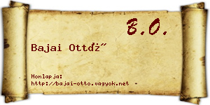 Bajai Ottó névjegykártya